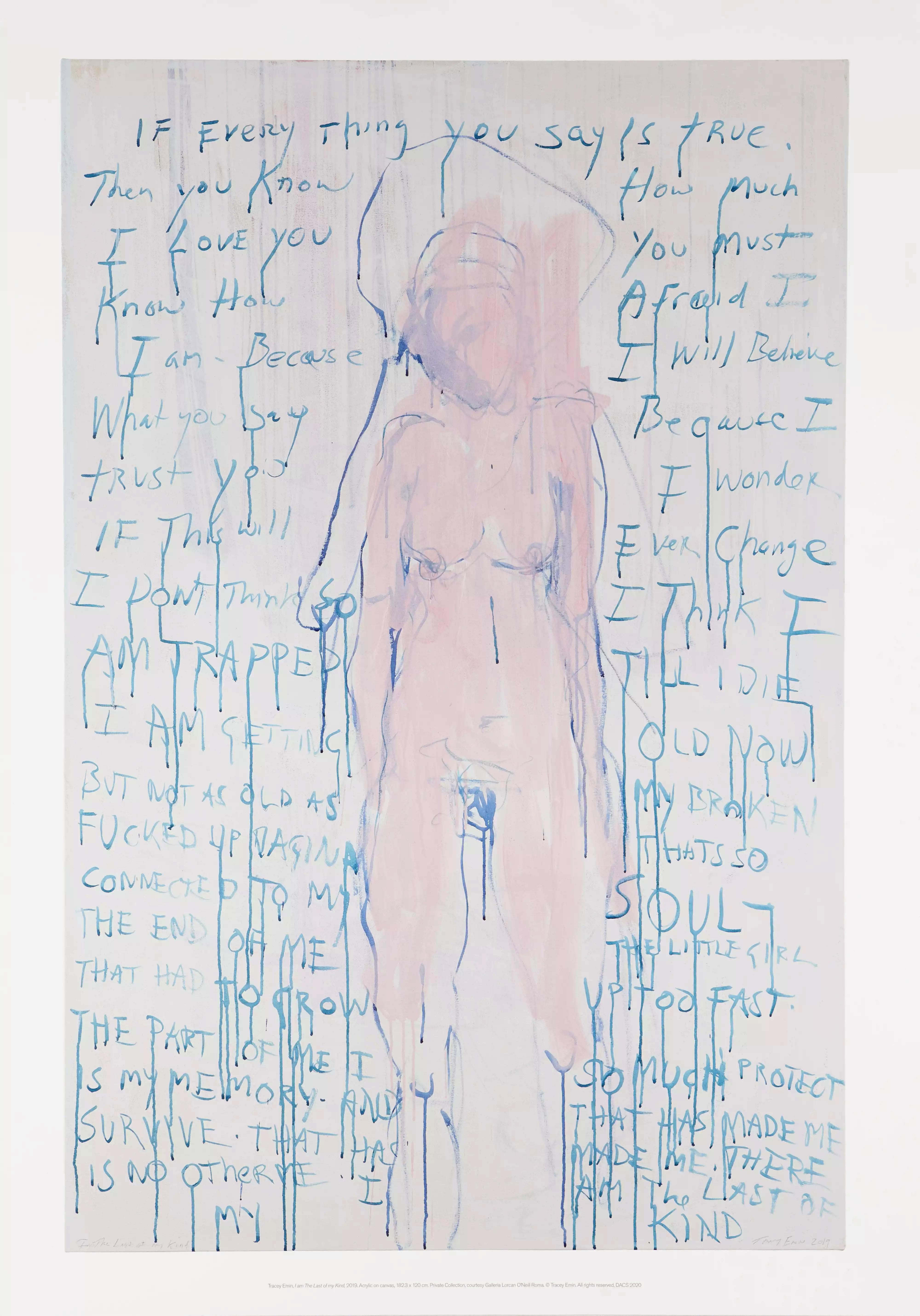 Tracey Emin Figurative Print – I Am The Last Of My Kind