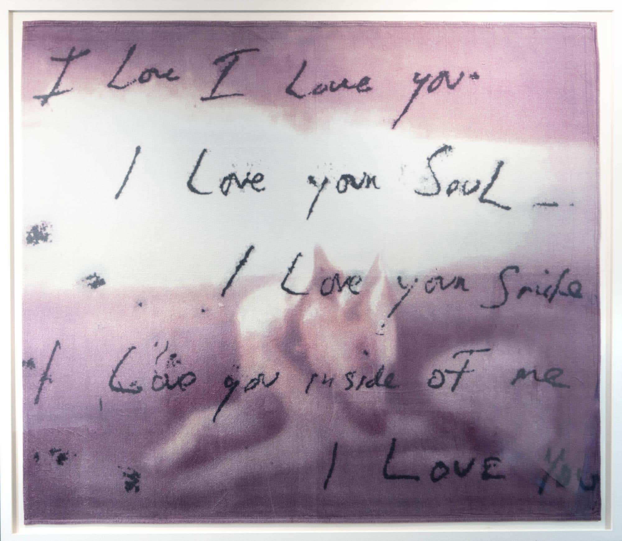 Serviette/accroche murale « I Love You » en édition limitée (LARGE : 60 pouces x 70 pouces) 