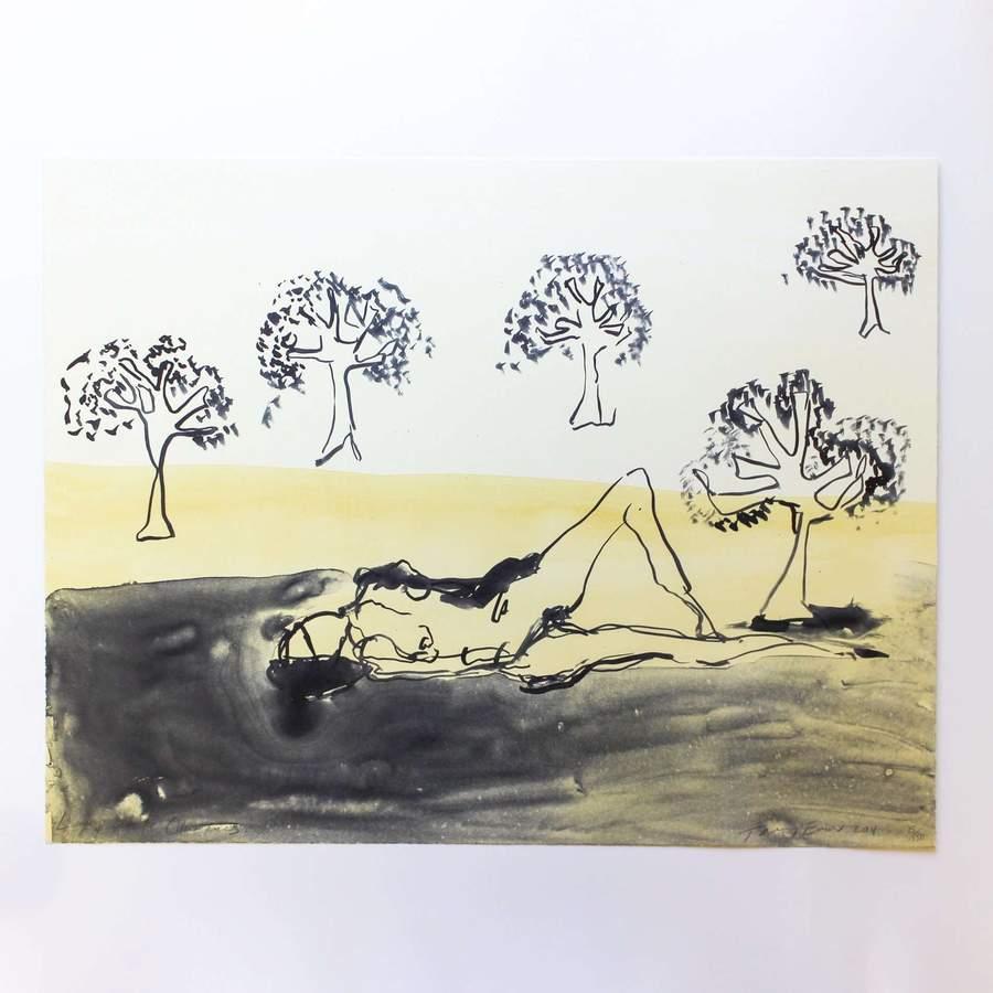 Laying with the Olive Trees - Print by Tracey Emin