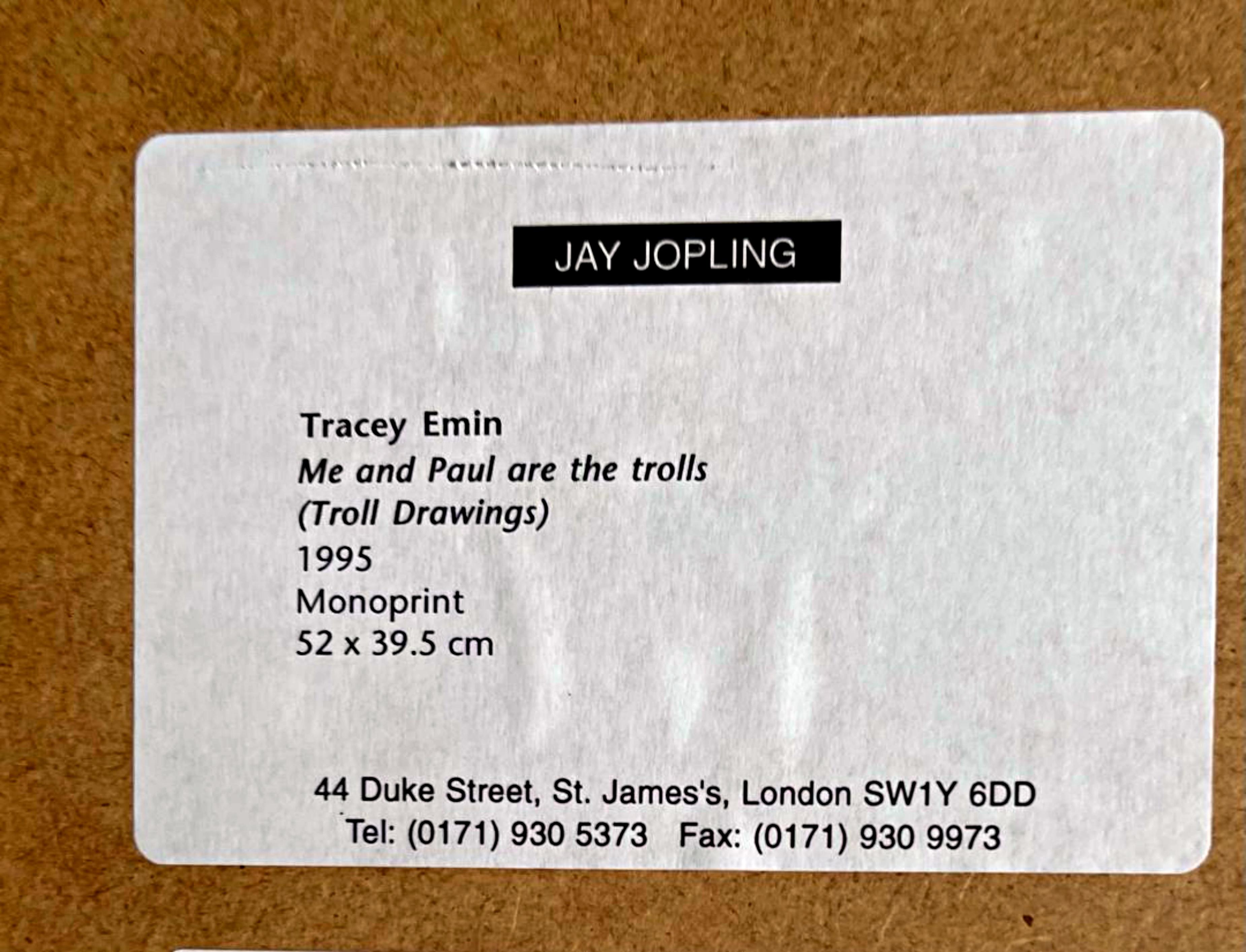 Yo + Paul Somos los Trolls, famoso monoprint firmado del patrimonio de Douglas Cramer en venta 1