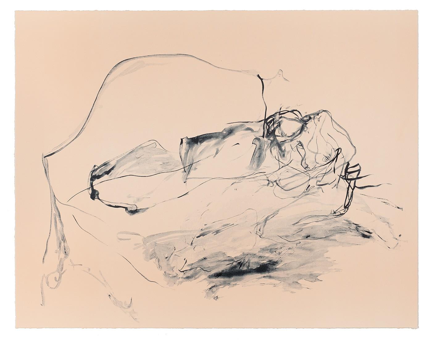 Figurative Print di Tracey Emin - In ginocchio - Emin, Contemporary, YBAs, Litografia, Ritratto, Arte figurativa