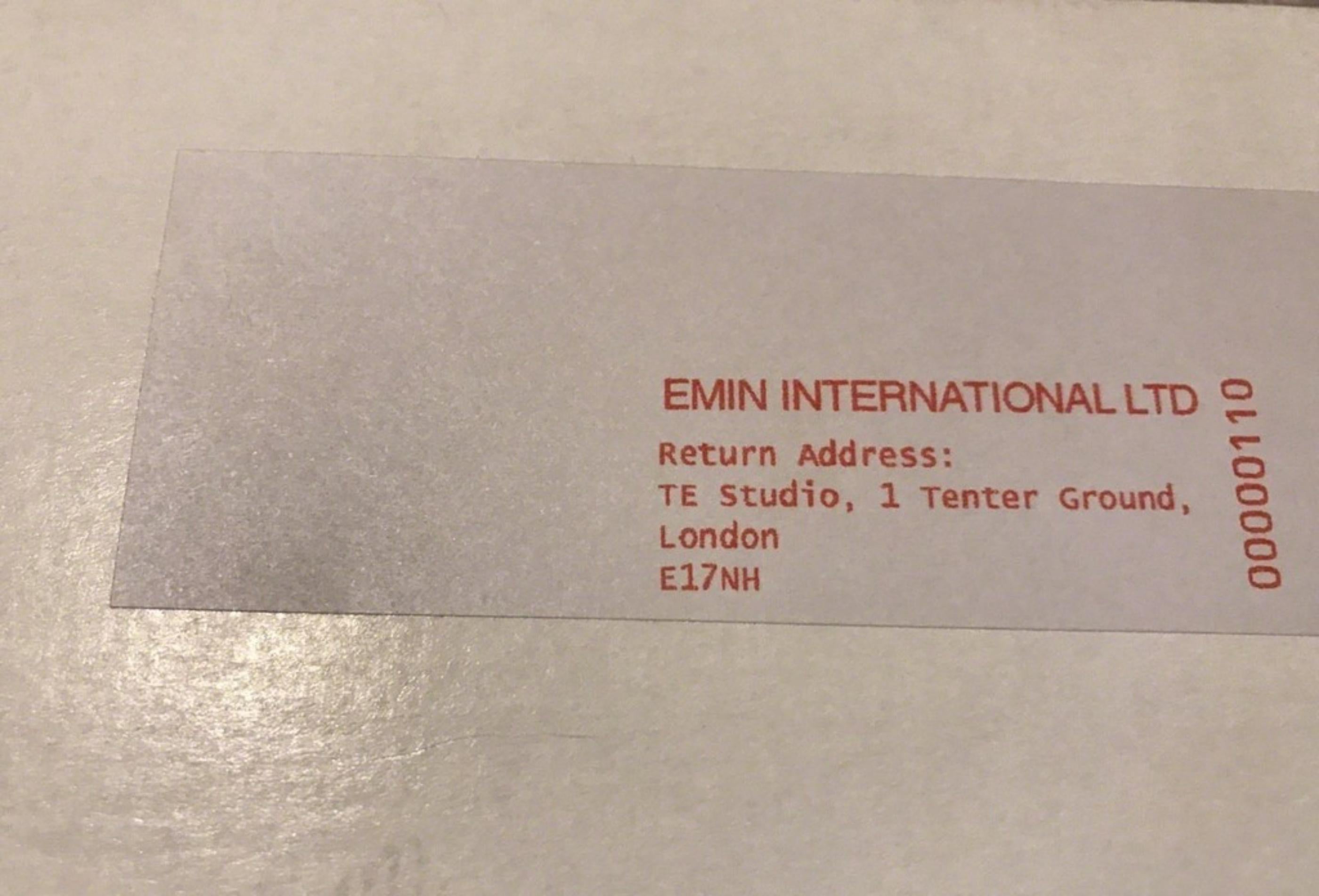 Tracey Emin
Couverture de confort Rothko, 2010
Couverture, broderie, fil, lin
7 × 7 pouces
Edition 14/100
Signée à la main et numérotée avec titre à l'encre et inscription sur l'étiquette 