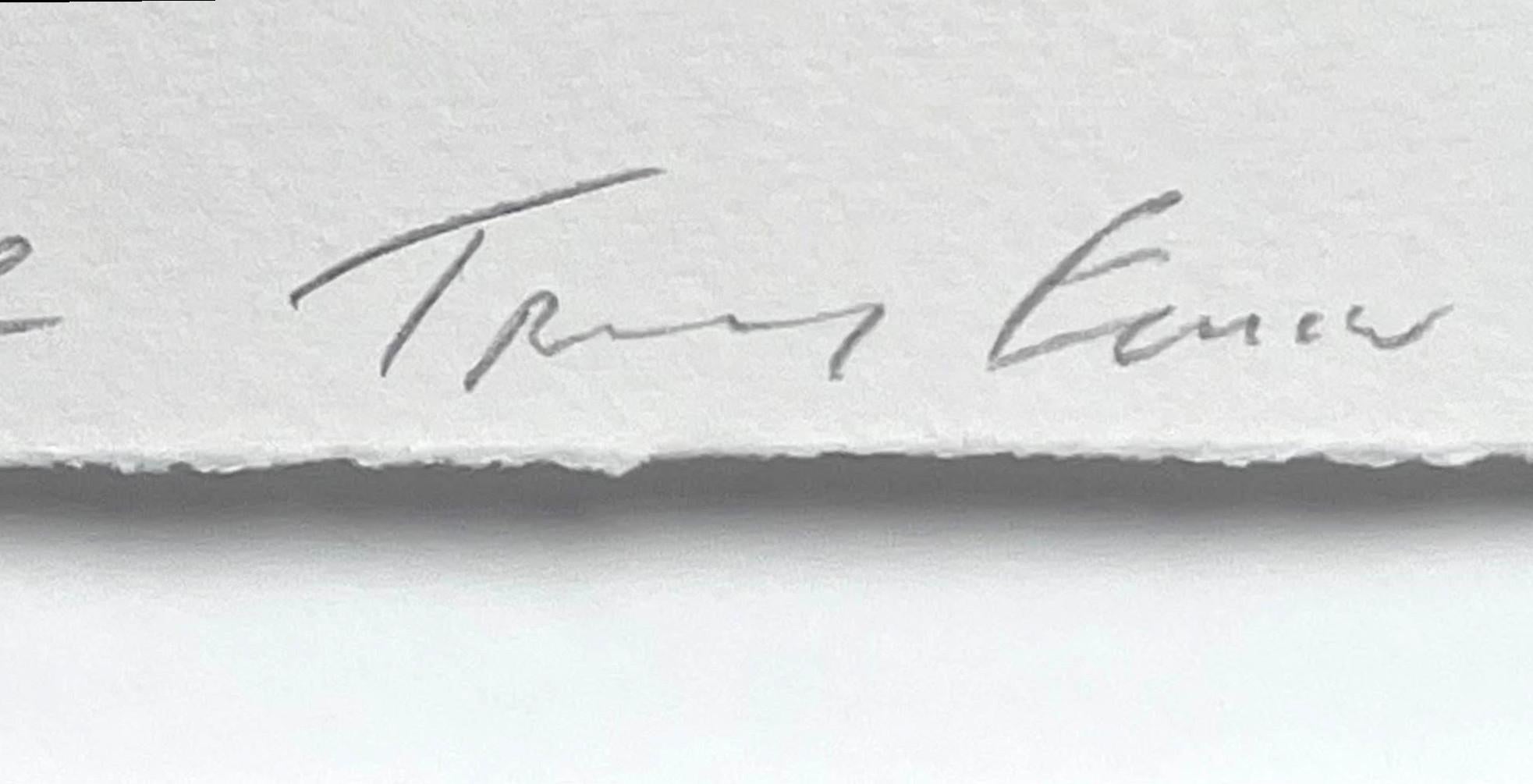 Decir adiós, Grabado polímero sobre Somerset 300gsm Firmado 71/100, Enmarcado UK Art - Abstract Print Blanco de Tracey Emin
