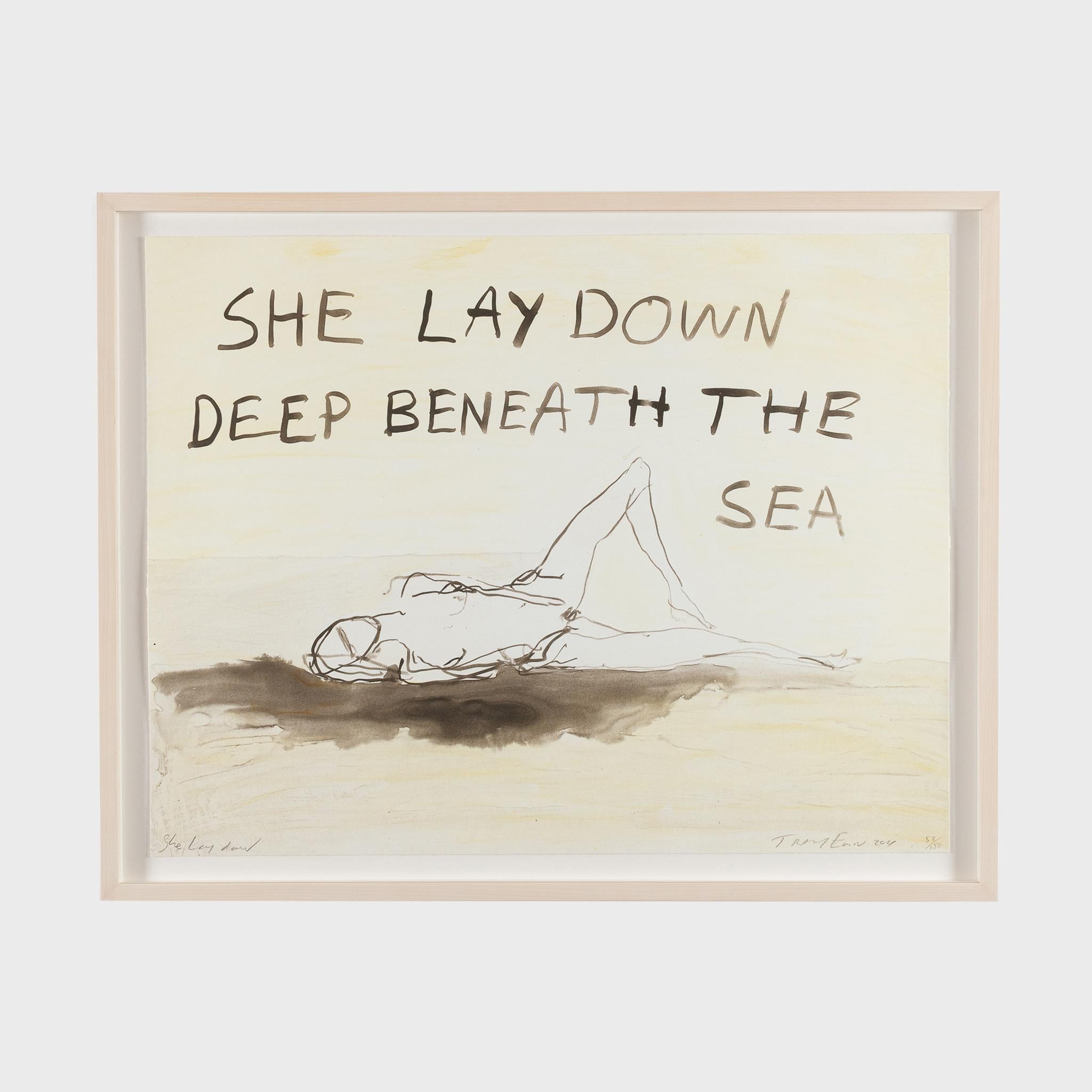 She Lay Down - Print by Tracey Emin