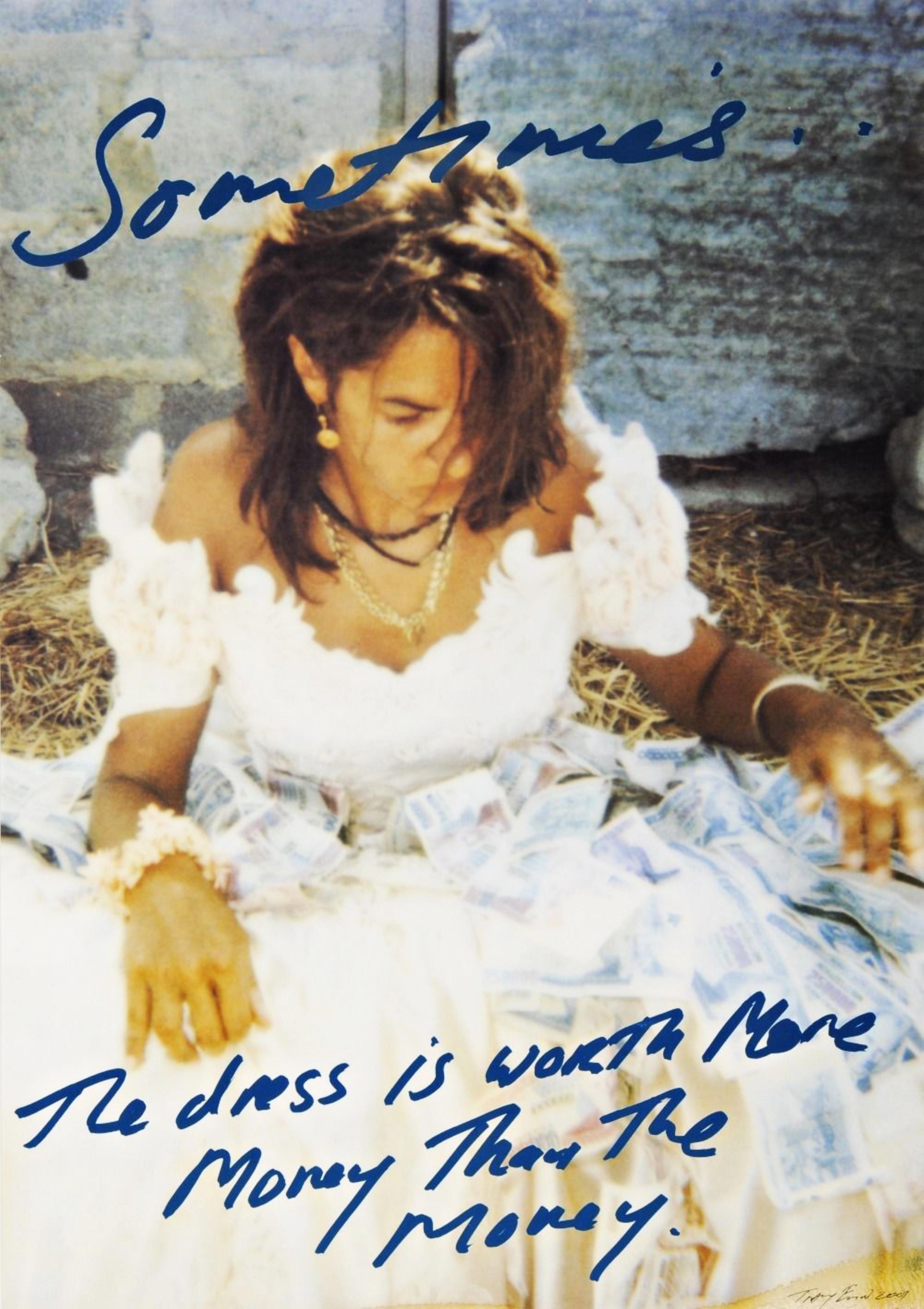 Tracey Emin Portrait Print - Sometimes the Dress is Worth More Money than the Money (1 of 50 Hand Signed)
