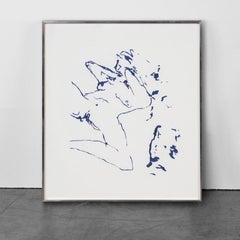 The Beginning of Me - Emin, Contemporary, YBAs, Lithograph, Blue, Portrait