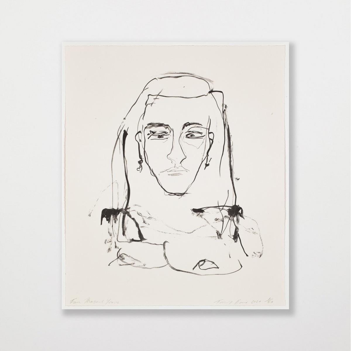 Questi sentimenti erano veri -Emin, Contemporaneo, YBAs, Litografia, Blu, Ritratto in vendita 2