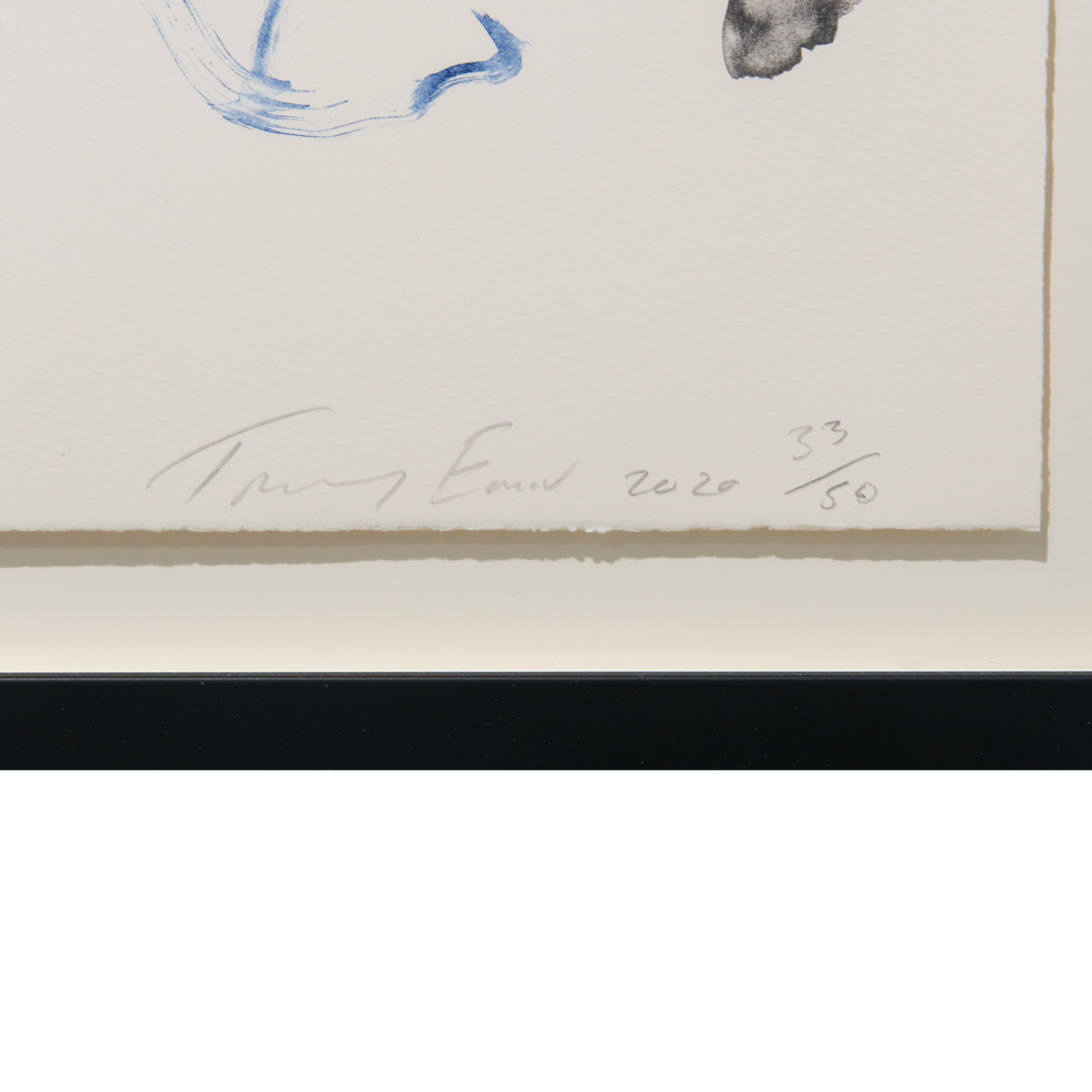 Ces sentiments étaient vrais II - Gris Figurative Print par Tracey Emin