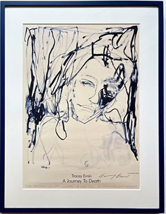 Tracey Emin - A Journey to Death UK poster (Hand Signed by Tracey Emin) Framed