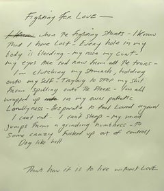 Tracey Emin - Fighting for Love - Offset lithograph mimeograph, Signed/N, Framed