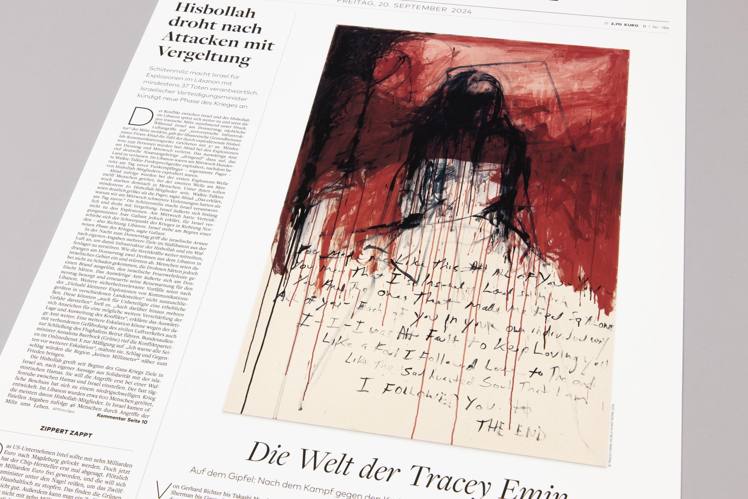 Tracey Emin, I Followed You to the End (Die Welt) For Sale 1