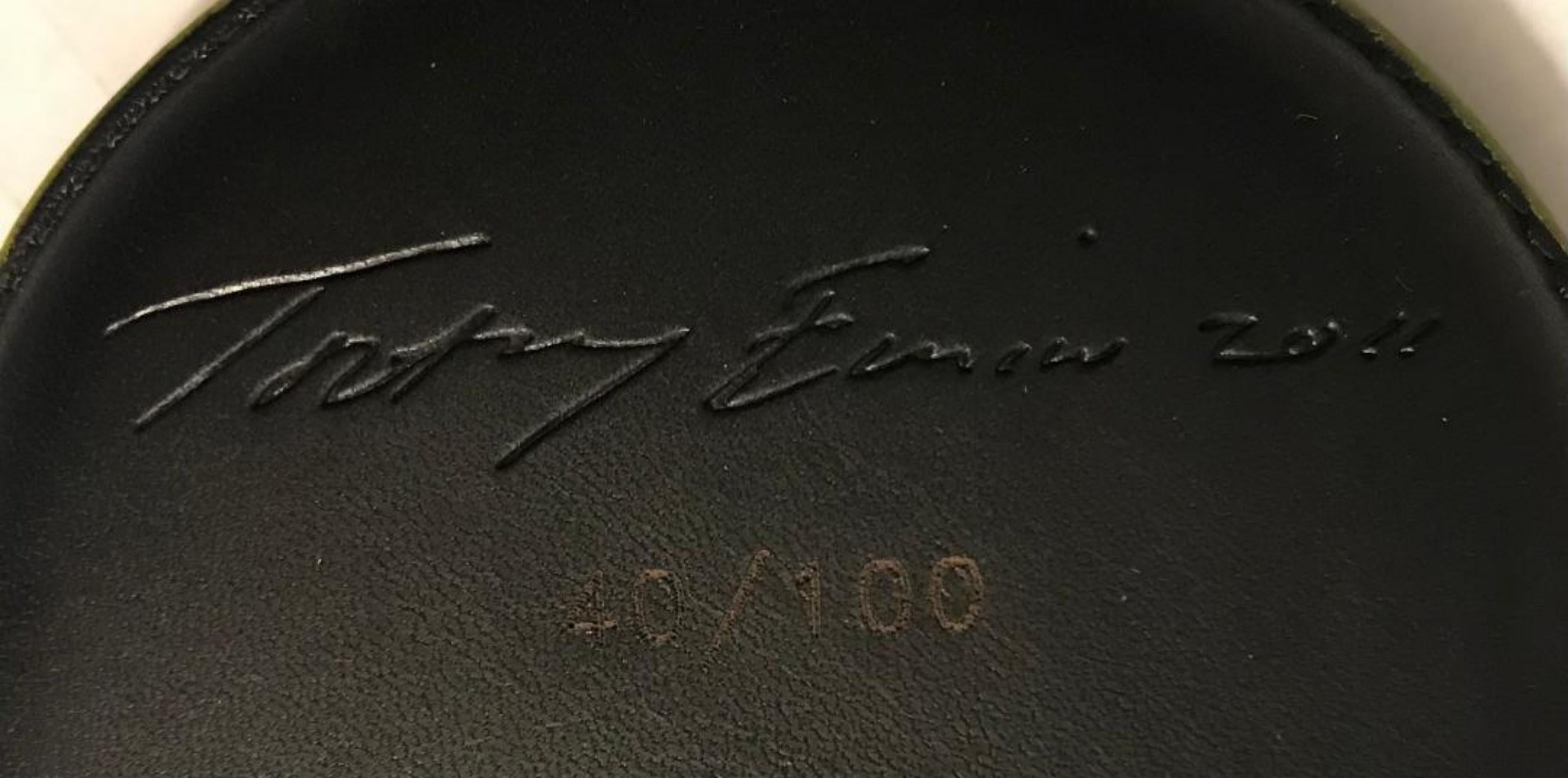 Tracey Emin, Edizione limitata Docket the cat, borsetta in pelle, firmata #40/100 c/borsa in vendita 2