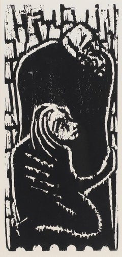 Untitled -- Woodcut, Human Figure, Contemporary Art by Tracey Emin