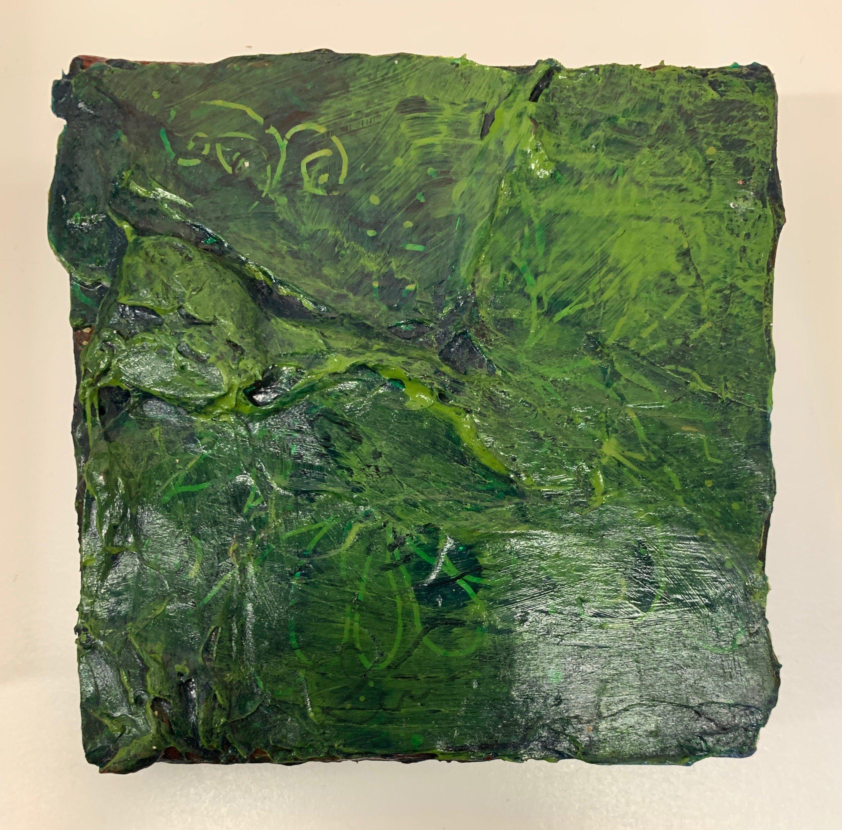 Untitled (green) - Painting by Tracey Harnish