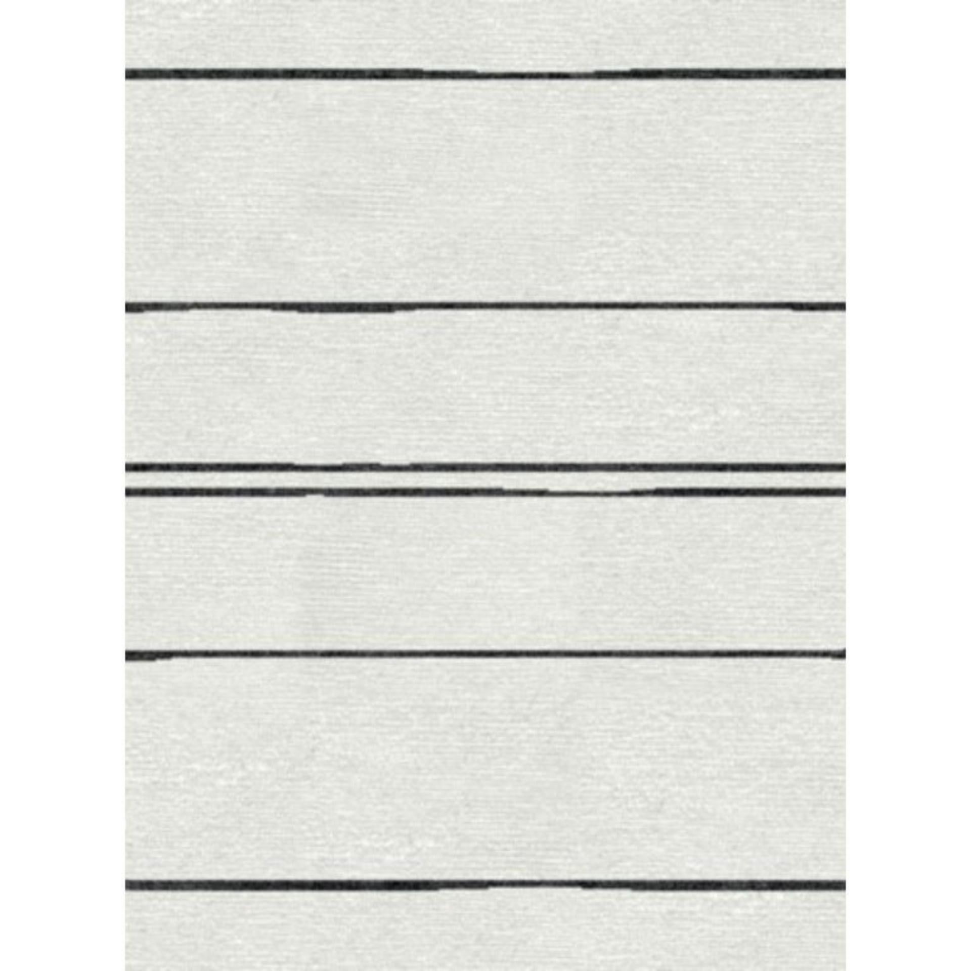 Tracks Small rug by Art & Loom
Dimensions: D274.3 x H365.8 cm
Materials: 100% New Zealand wool—loop & cut
Quality (Knots per Inch): 100
Also available in different dimensions.

Samantha Gallacher has always had a keen eye for aesthetics,