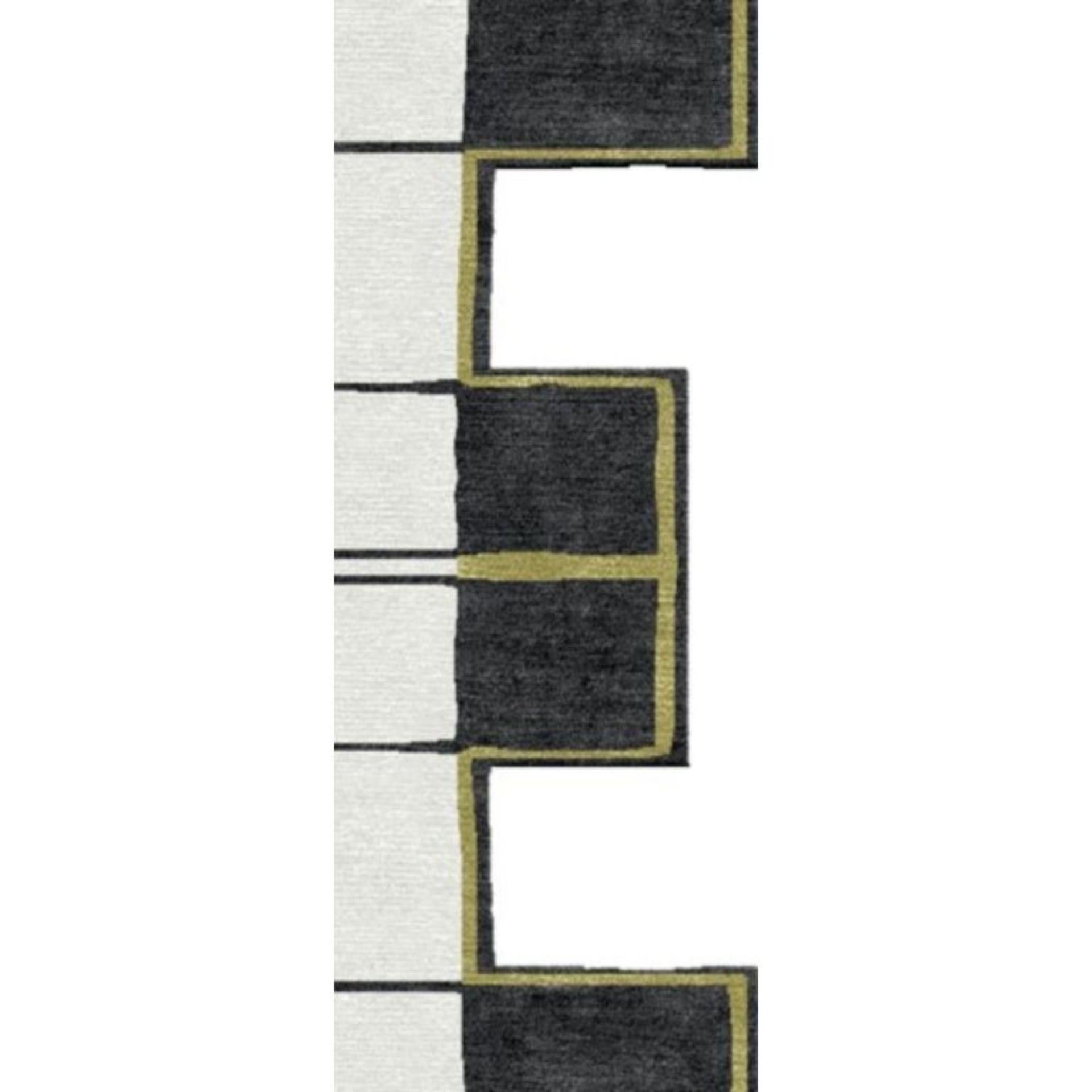 Contemporary Tracks Medium Rug by Art & Loom For Sale