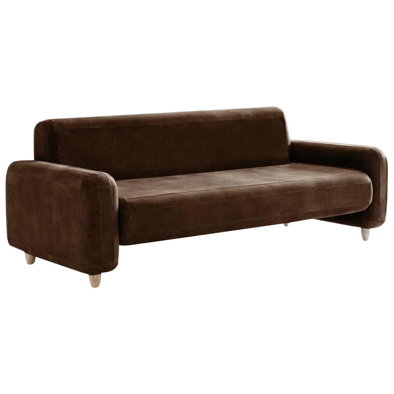 Traco Brown Sofa by Paolo Cappello For Sale