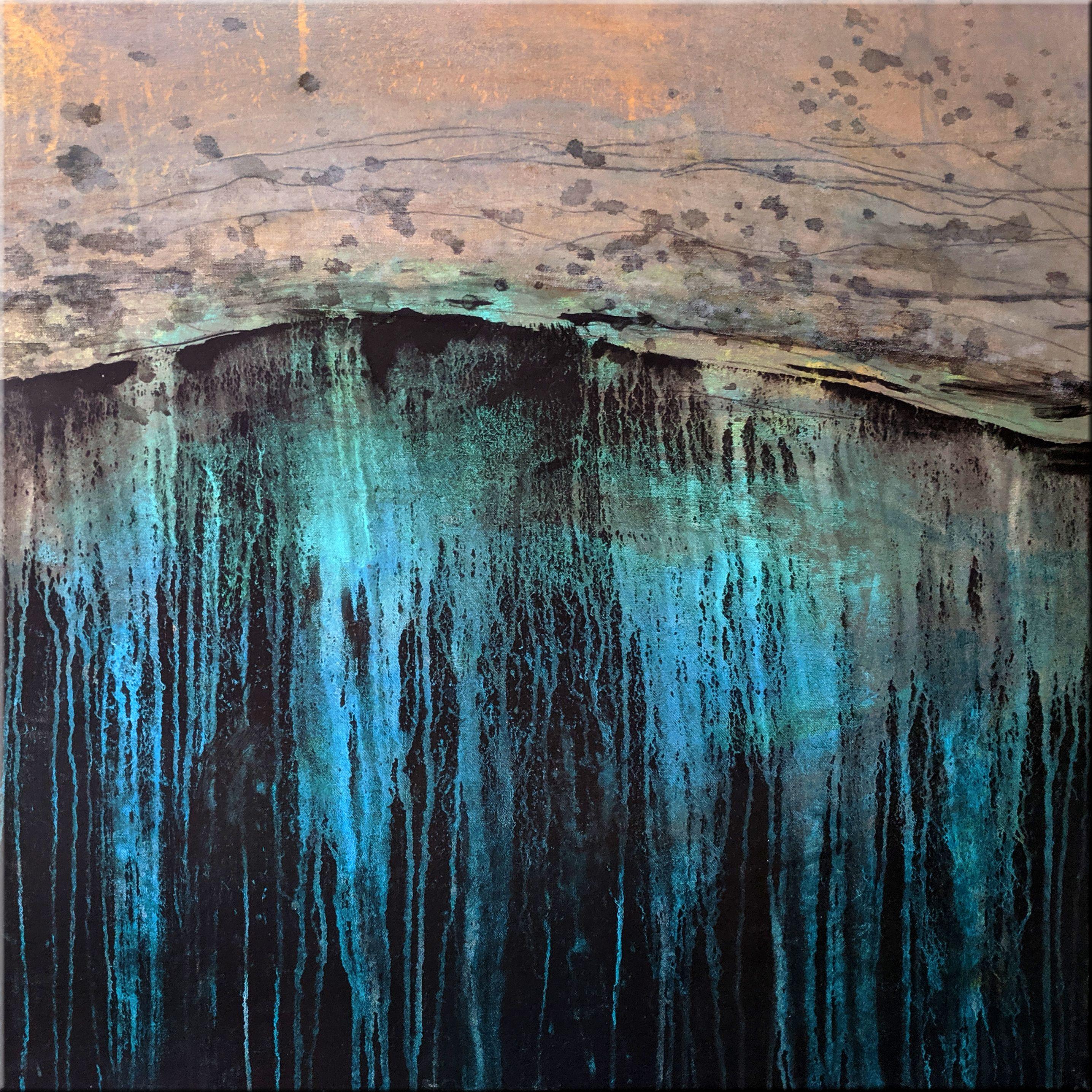 Abstract Painting di Tracy Burke - Tidal 2, Pittura, Acrilico su tela