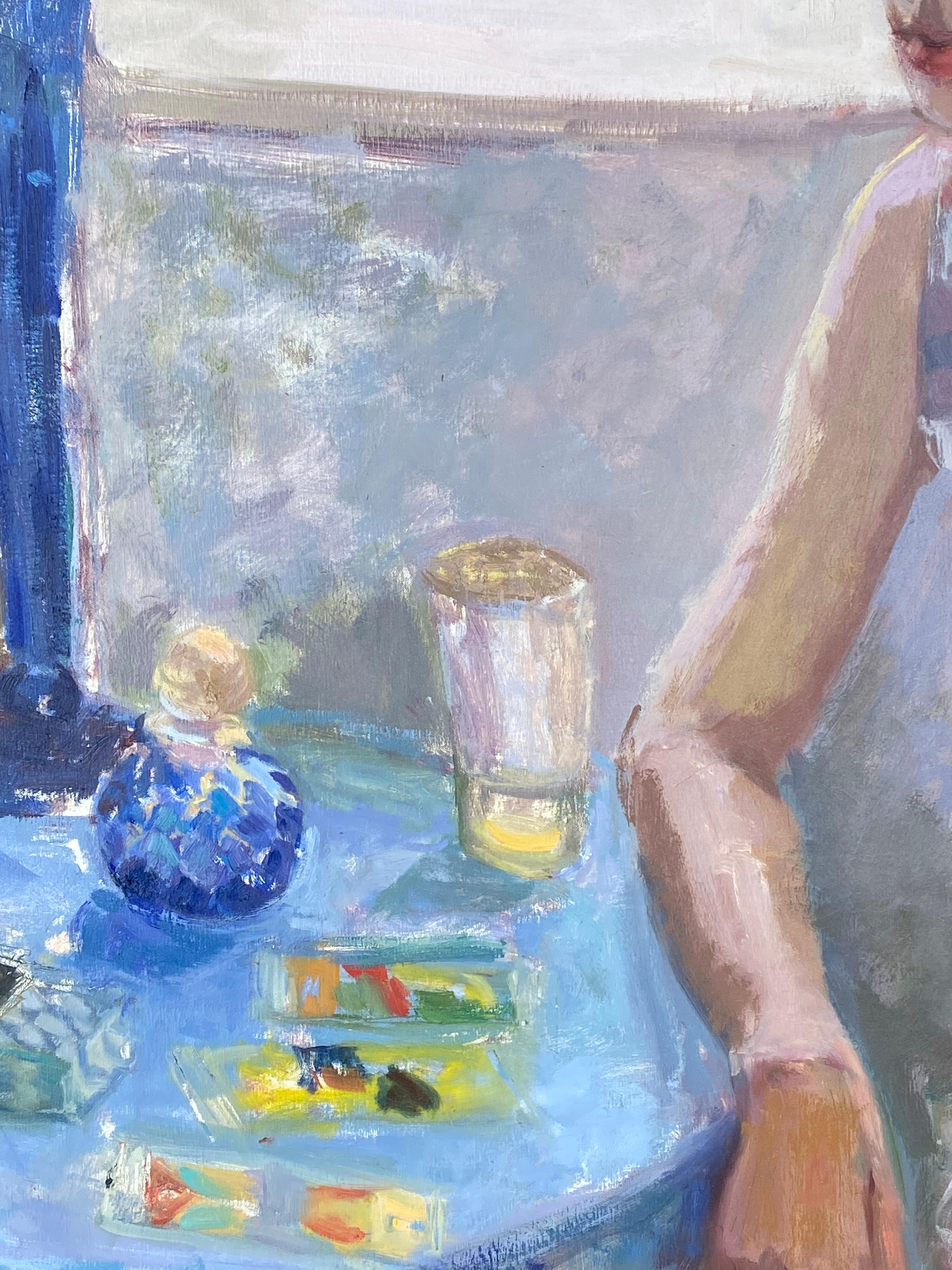 Tracy Burtz is a figurative painter whose still-lifes and paintings of women explore intimate moments of everyday life and the emotions those moments evoke. They project a variety of patterns and moods in often subtle but radiant palettes. The