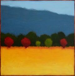 Bright Field (Color Field Painting of a Rural Landscape in Autumn)