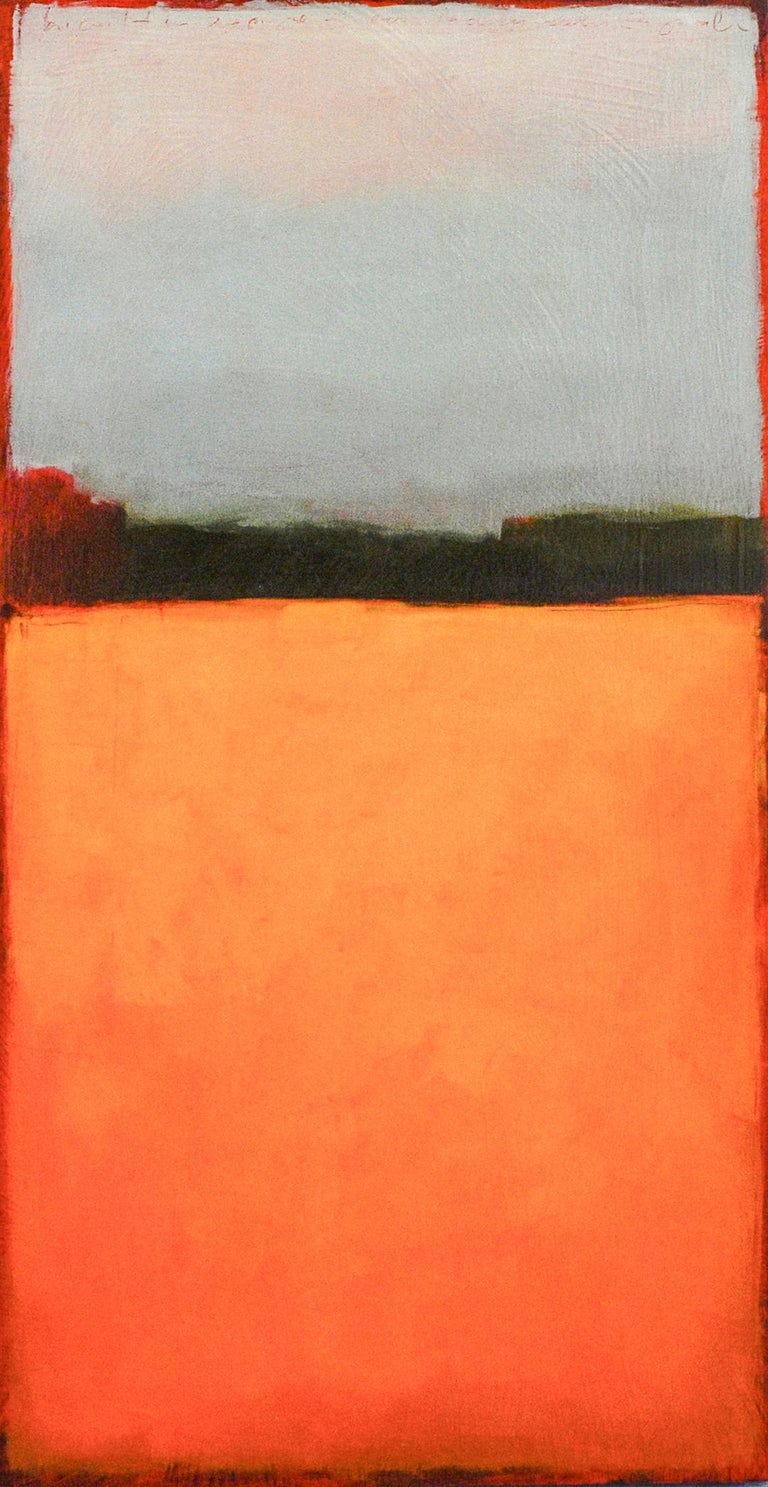 Tracy Helgeson Color Field 248 Abstract Landscape Painting of Orange