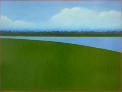 Lakeview (paisaje expansivo azul y verde que recuerda a la pintura de campo de color)