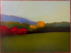 Landscape (Modern, Color Field Landscape Painting on Panel)