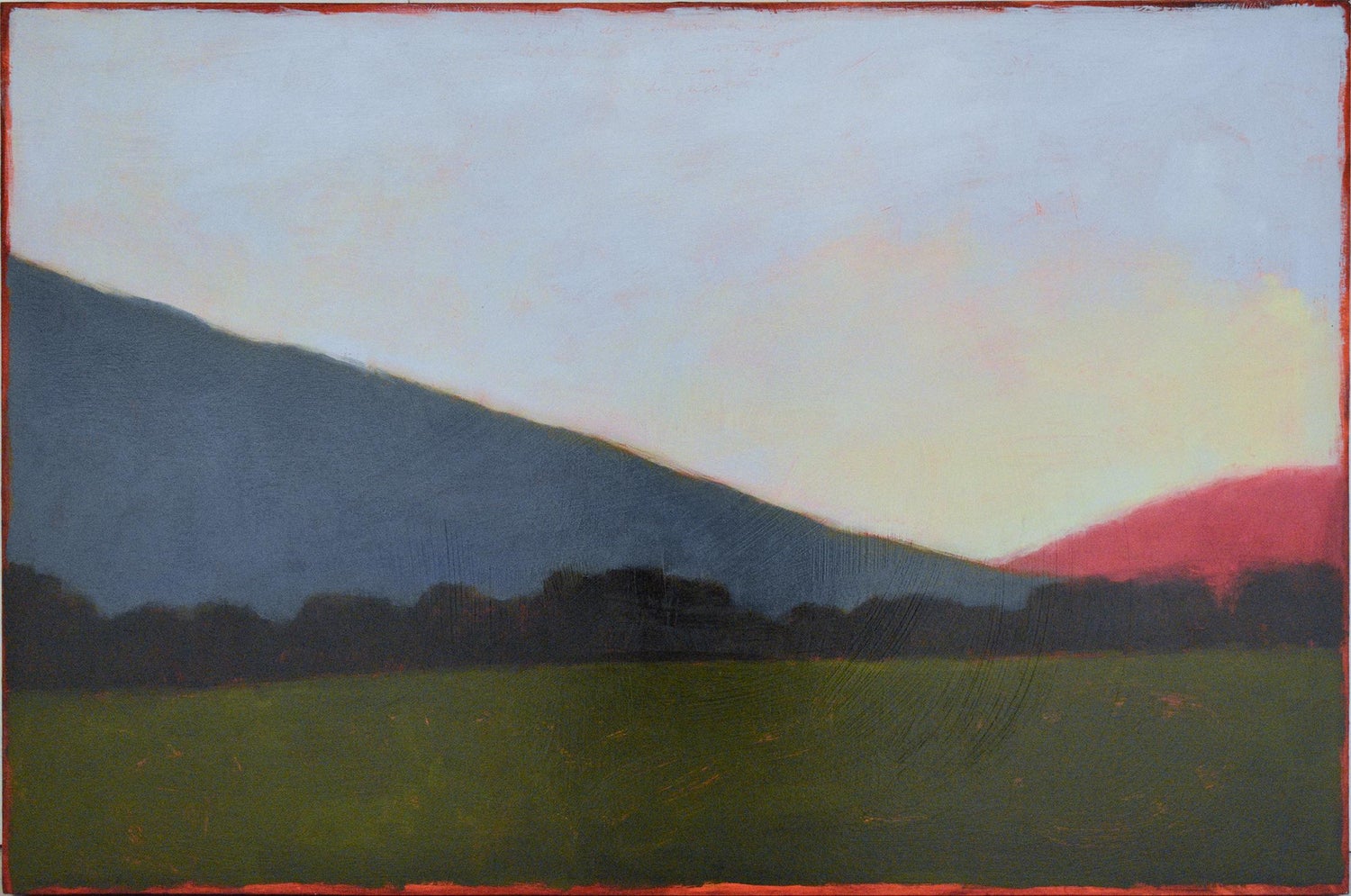 Tracy Helgeson Pink Slope Ii Abstract Landscape Painting Of