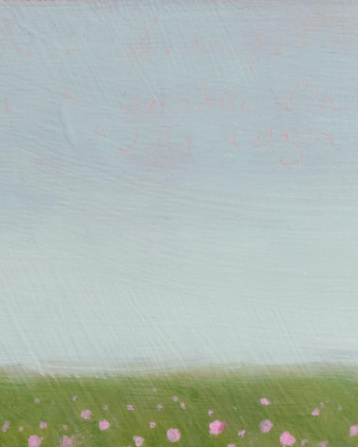 Vista junto a la carretera (Paisaje floral influido por la pintura abstracta de campo de color) - Painting Contemporáneo de Tracy Helgeson