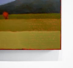 Softening Landscape (Abstracted Landscape Painting with Light Purple Sky)