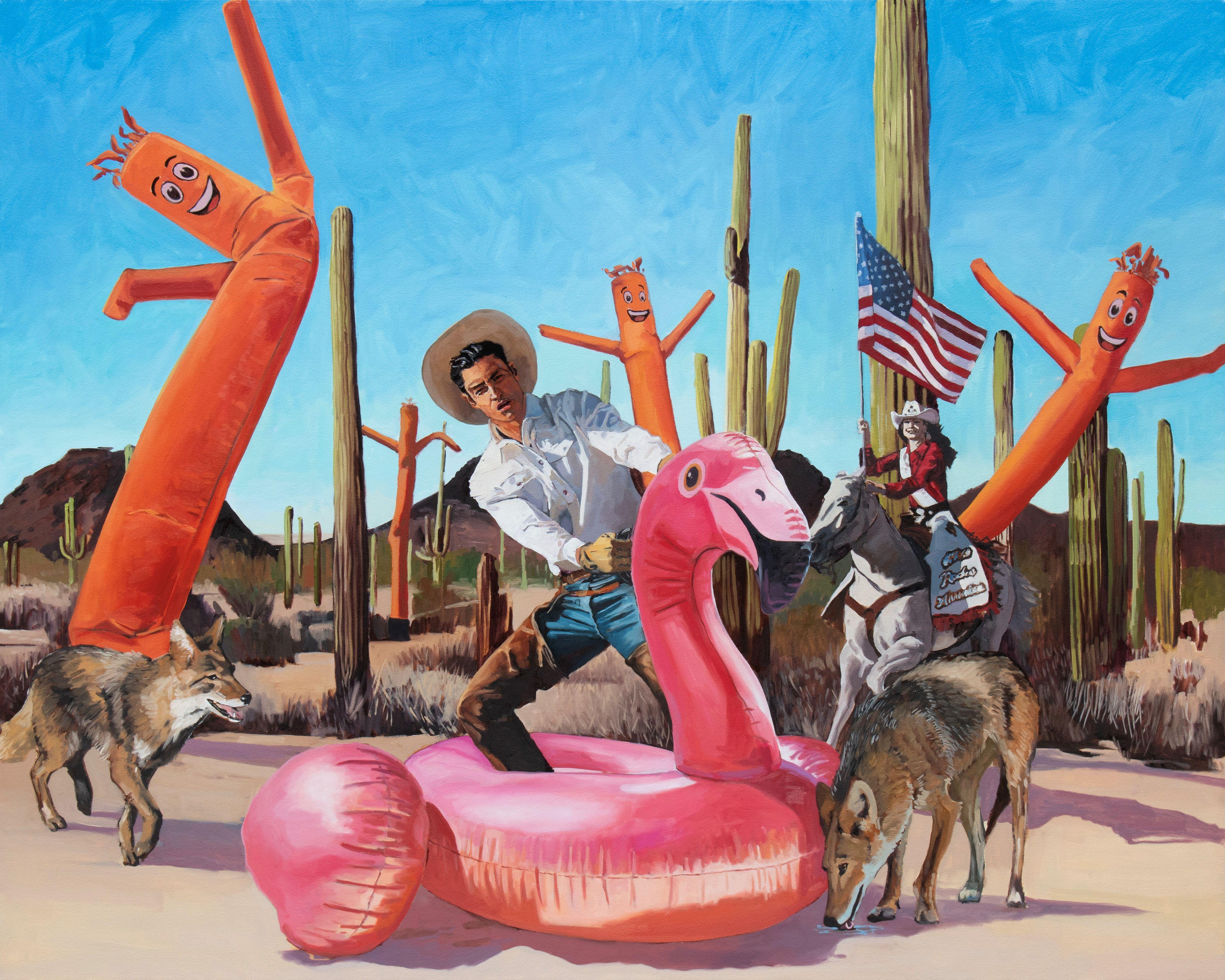Figurative Painting di Tracy Stuckey - La Valle degli Ingannatori