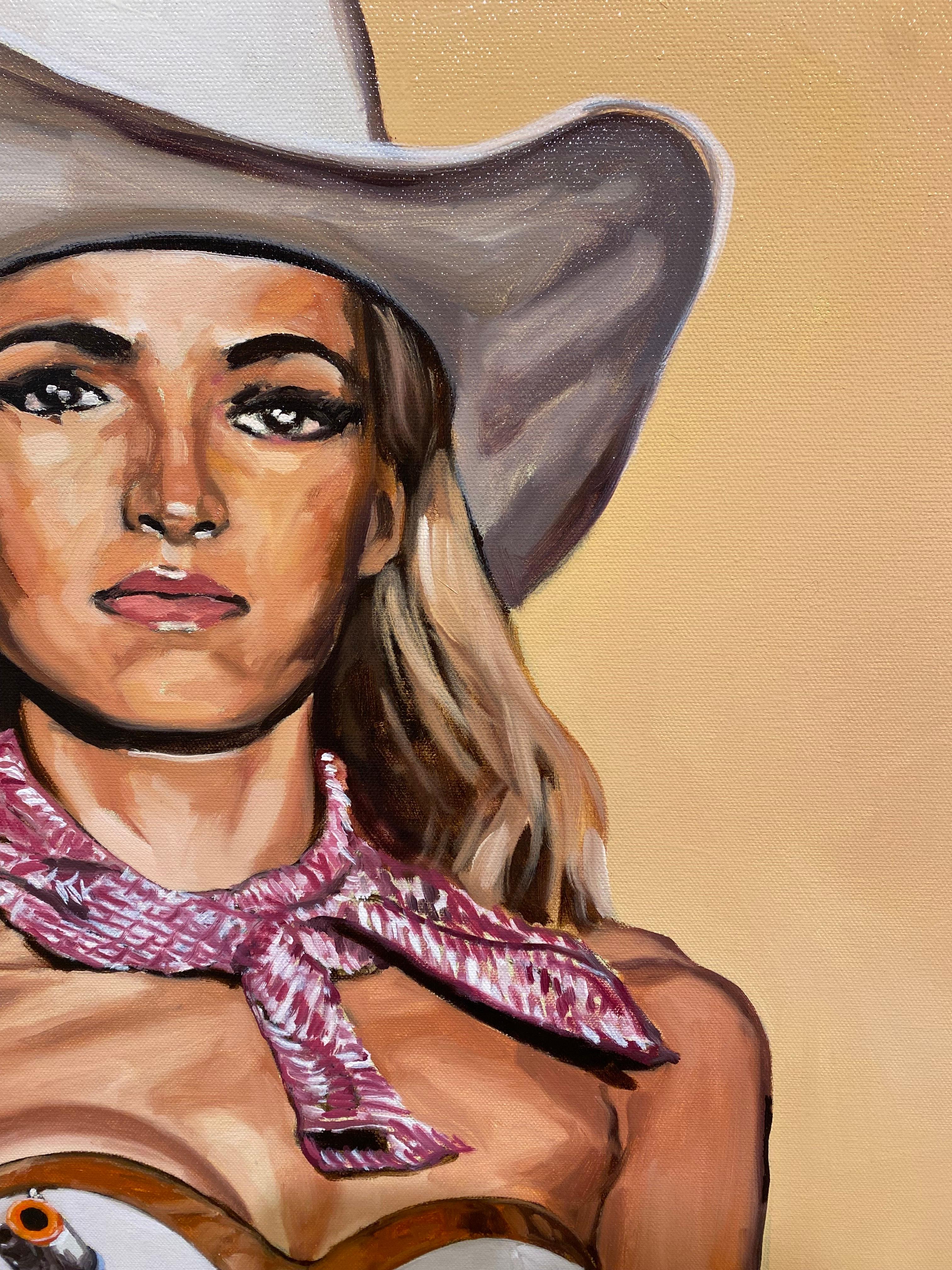 Mes peintures évoluent dans un monde fictif qui utilise les mythologies et les réalités de l'Ouest américain moderne. En raison de son histoire unique, l'Ouest des États-Unis est plus qu'un simple lieu ; c'est un Label, une personnalité et surtout