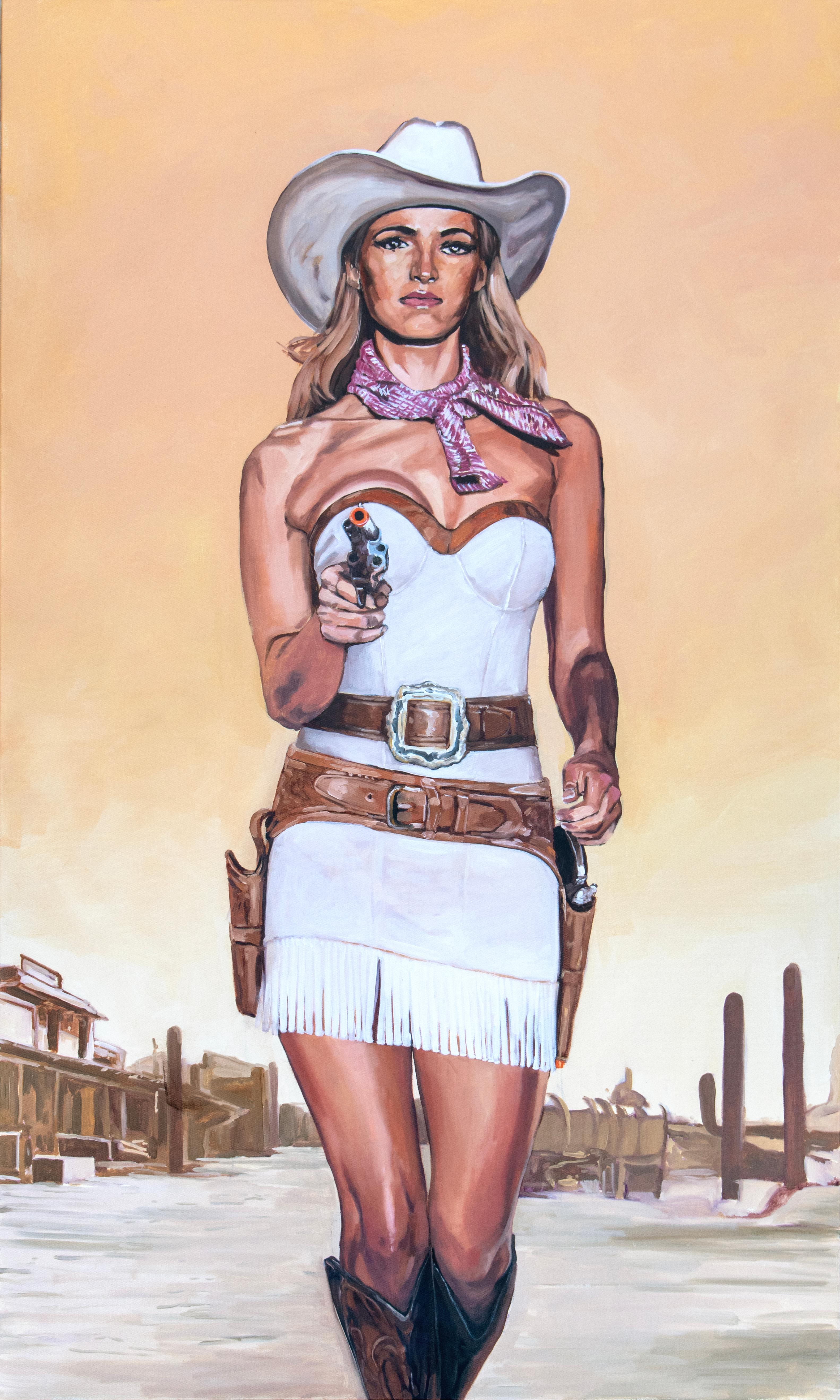 Figurative Painting Tracy Stuckey - Femme qui marche