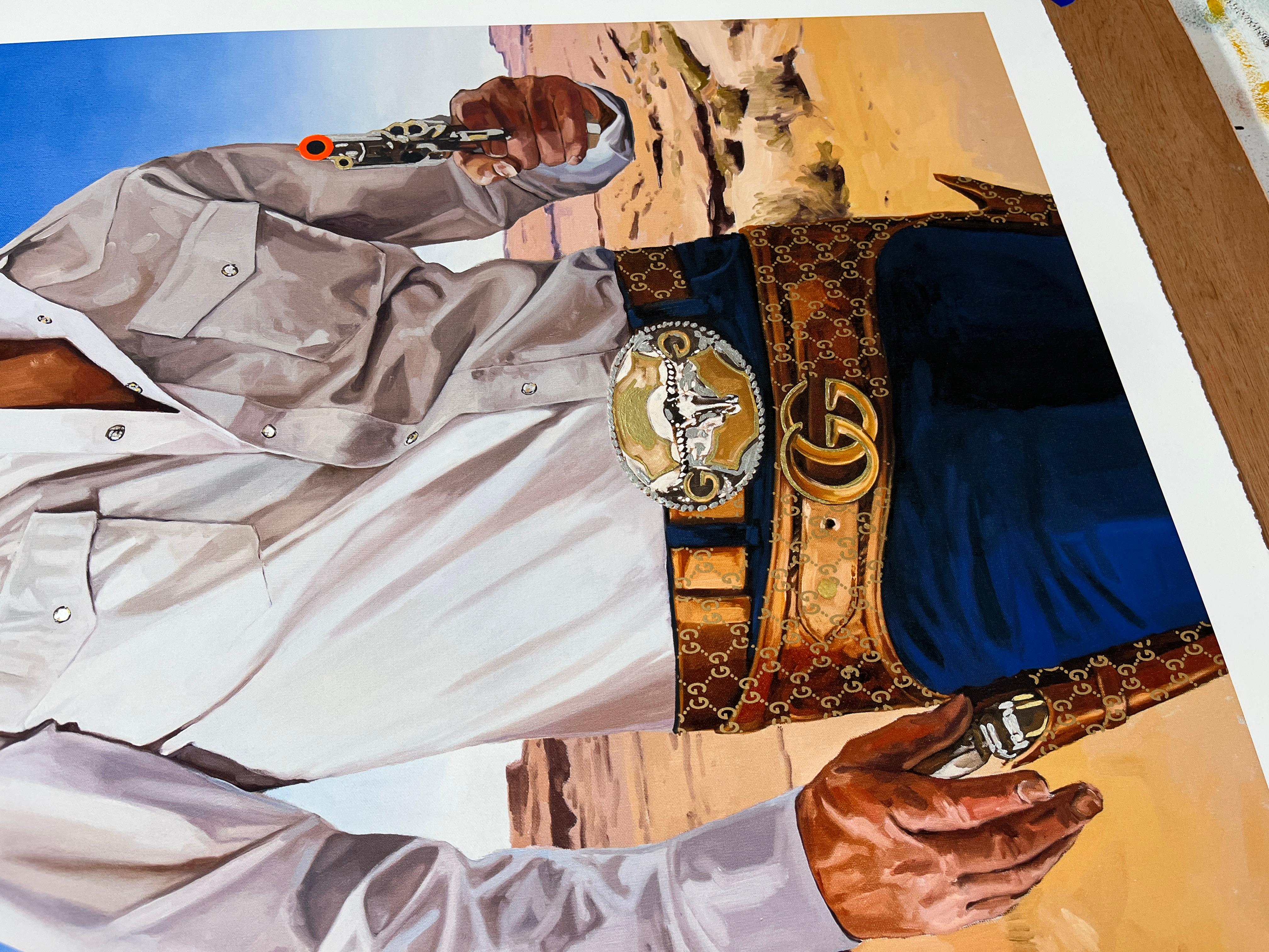Marlboro Man (Ausgabe 30) (Beige), Portrait Print, von Tracy Stuckey