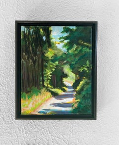 «ove Clear Creek » de Tracy Wall, peinture originale en techniques mixtes de la forêt du Colorado