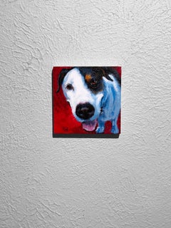 "Dog Joy 12" - Contemporary Dog Portrait Mixed Media Painting, 2026