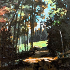 "Early Step" - Contemporary Forest Path Landscape Acrylic Painting, 2026