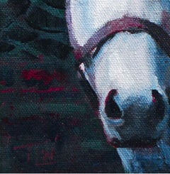 "Hello Dolly" by Tracy Wall, Original Mixed Media Painting, Horse Portrait