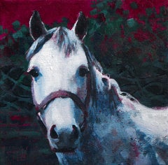 "Hello Dolly" par Tracy Wall, peinture originale en techniques mixtes, portrait de cheval