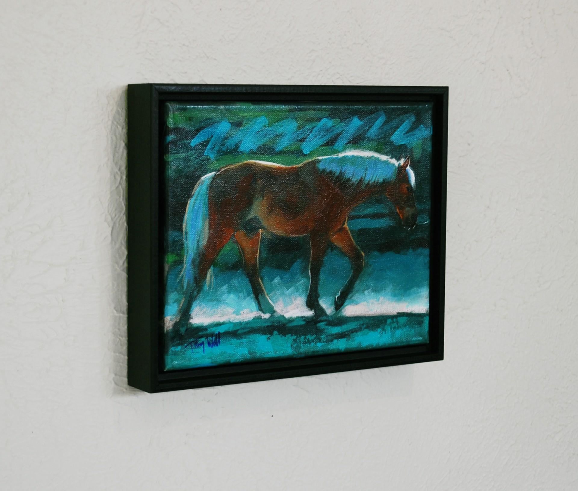 Mondfinsternis (Blau), Animal Painting, von Tracy Wall