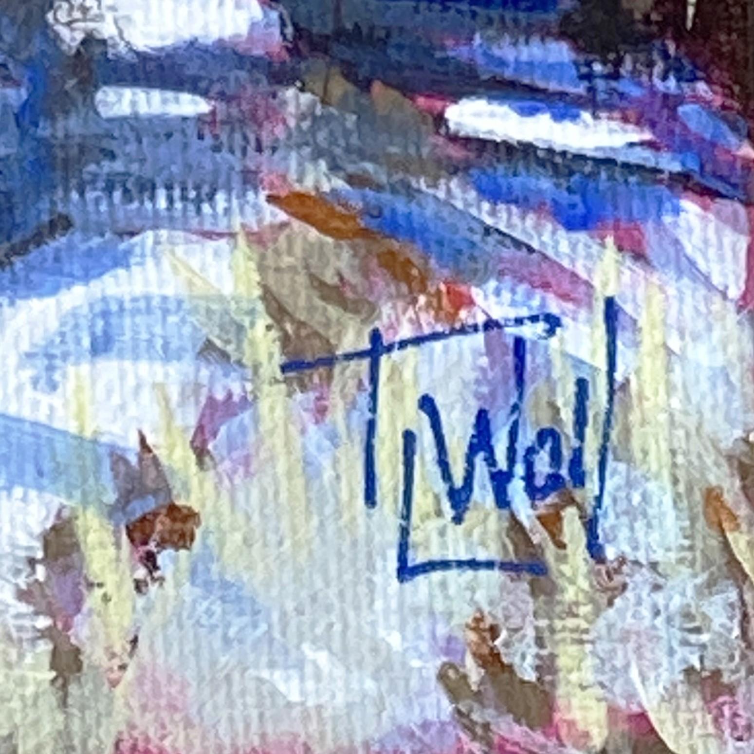 „Snow on HLC, Study #2 (mile-marker 20)“ von Tracy Wall, Original Ölgemälde im Angebot 3