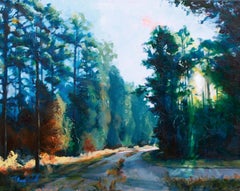 Sunrise Pines, Origingal Mixed Media Painting