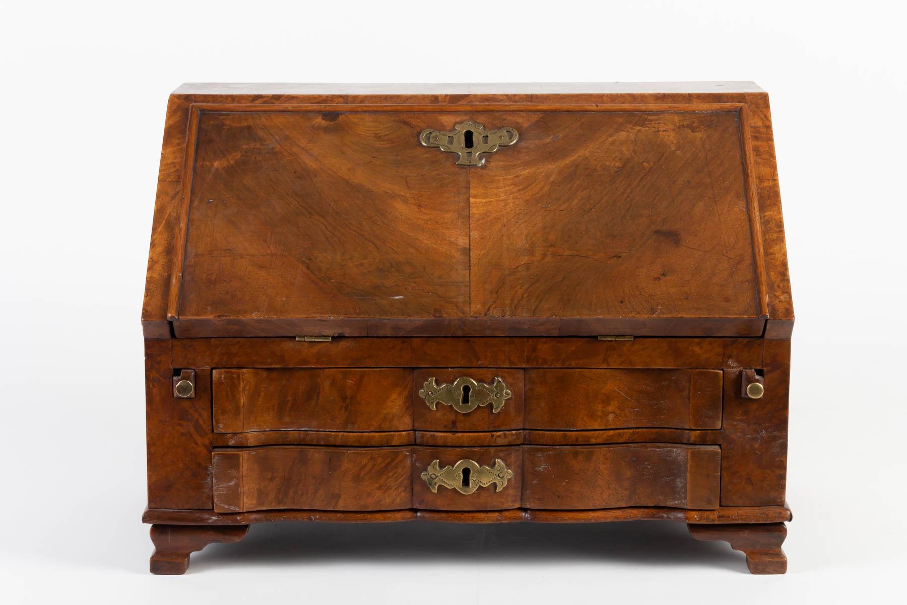 French Trade Furniture Forming a Miniature Secretary Writing Table, 19th Century