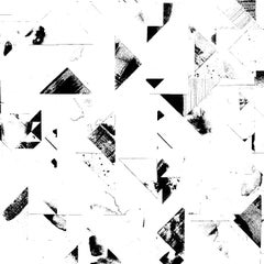 Trade Routes-Geometric Print Wallpaper in Black/White Colorway, on Smooth Paper