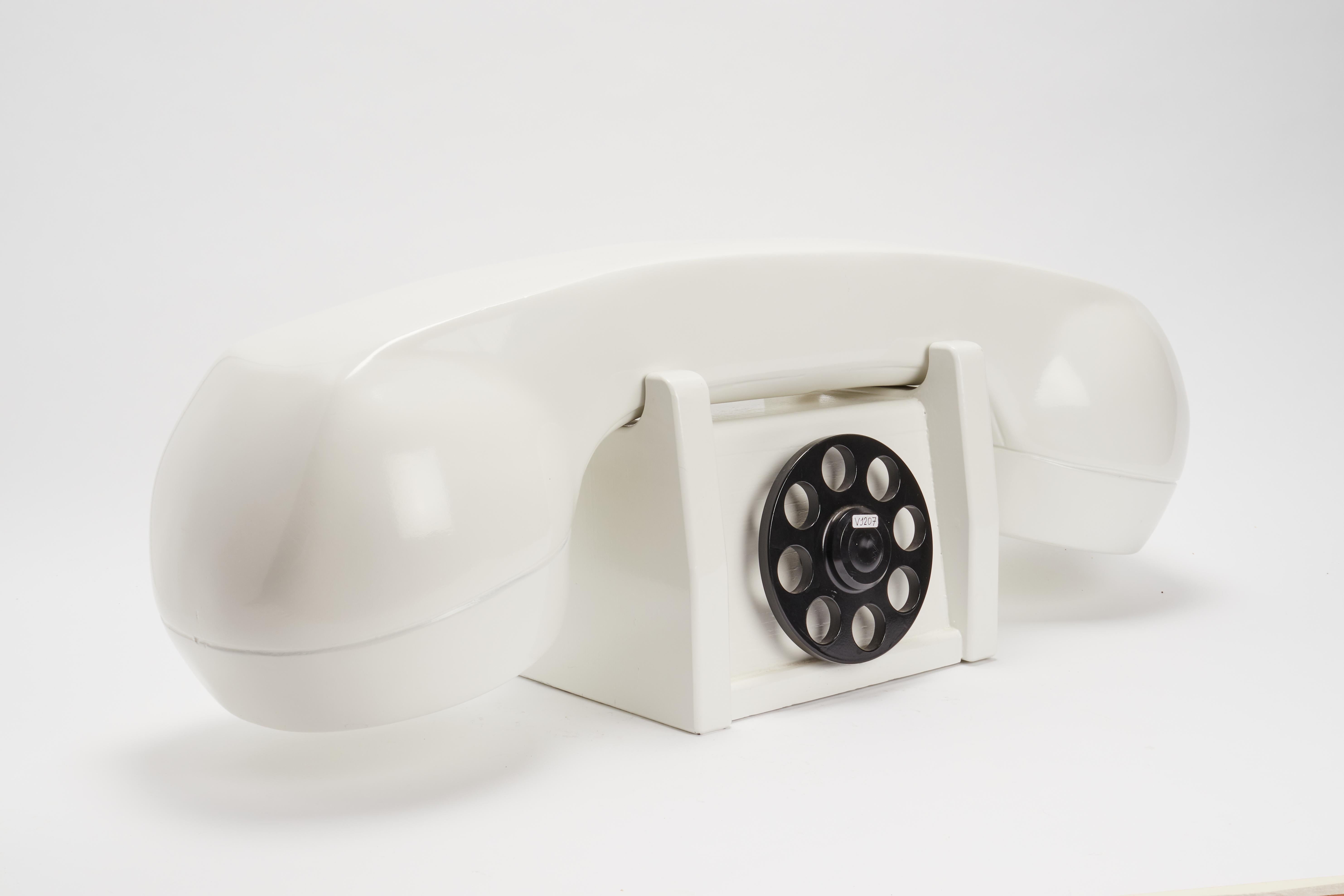 20th Century Trade sign for a telephone company depicting a big telephon, USA 1950. For Sale
