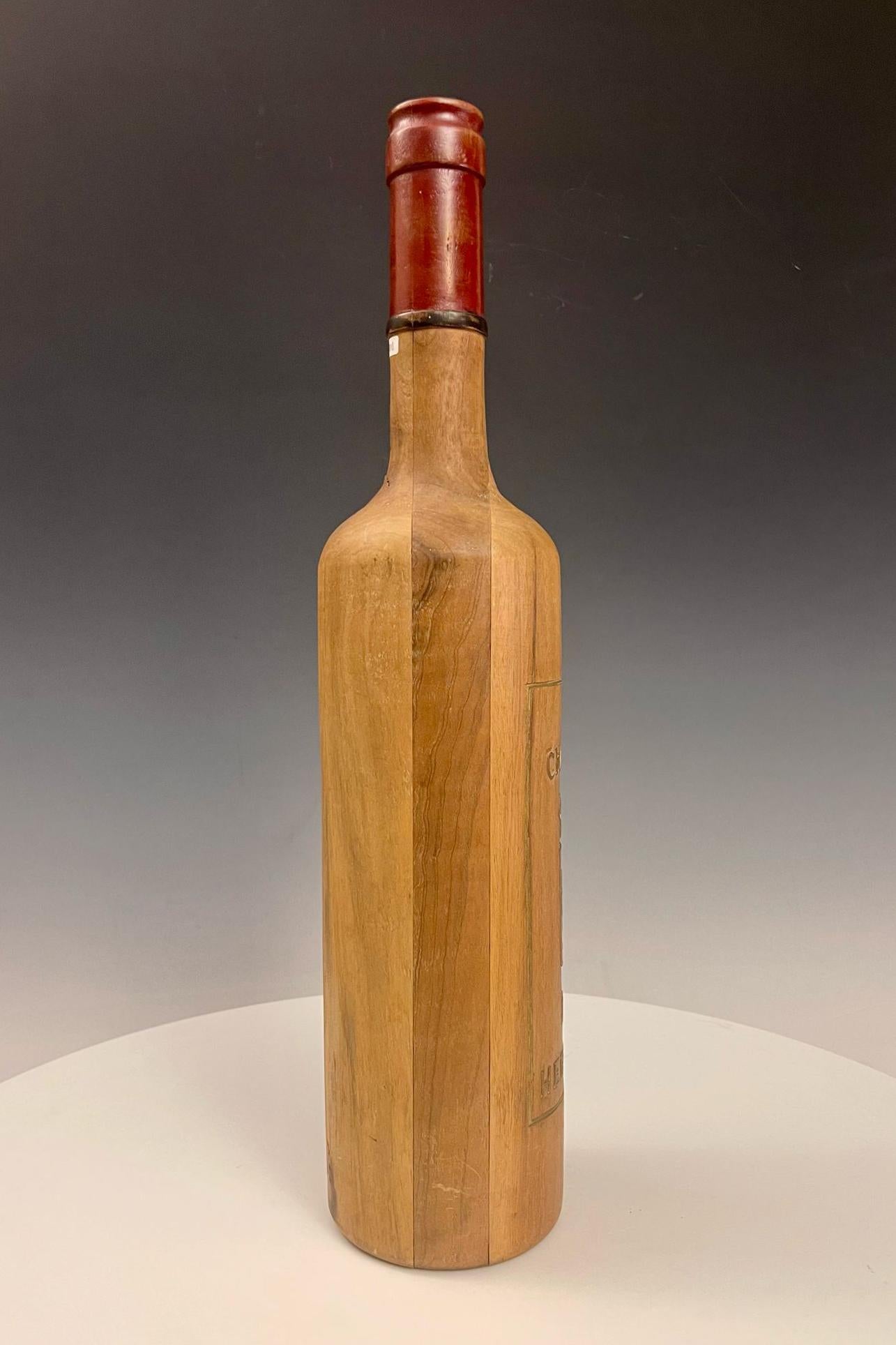 Rótulo comercial de una tienda de vinos: tres botellas de vino con etiqueta francesa, Francia 1950. en venta 3