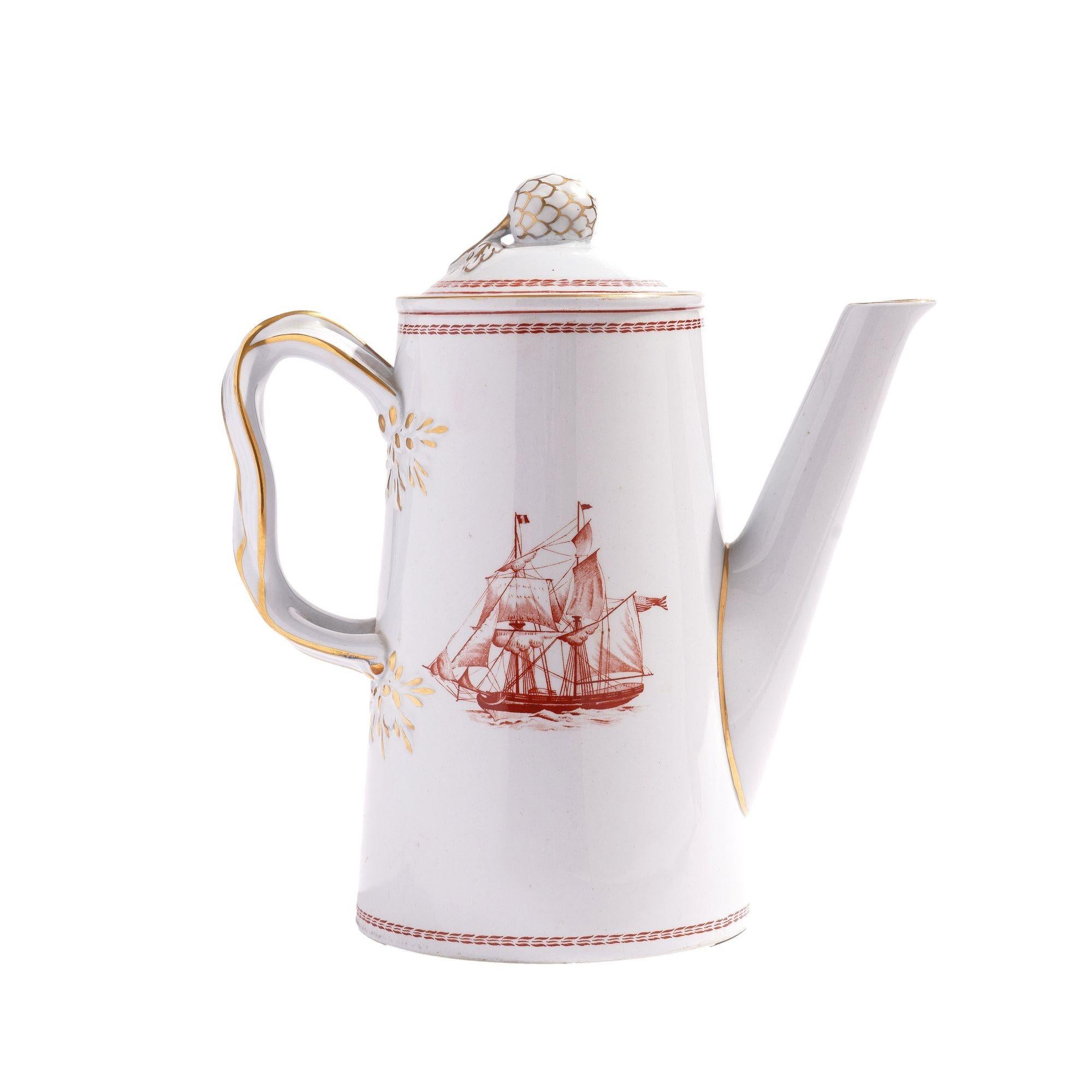Cafetera Trade Winds Lowestoft light house de Copeland Spode, 1960-1995 siglo XX en venta