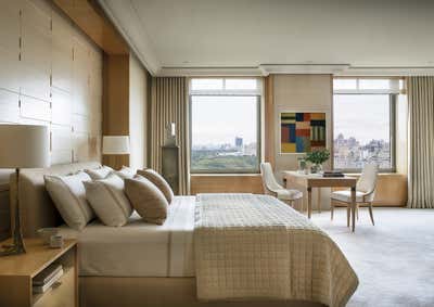  Modern Apartment Bedroom. Central Park South  by Thomas Pheasant Interiors.