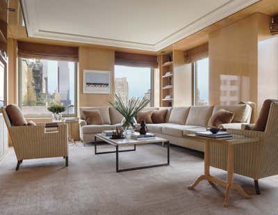  Modern Apartment Living Room. Central Park South  by Thomas Pheasant Interiors.