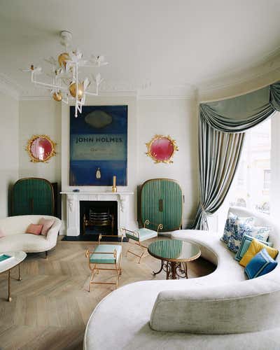 Eclectic Living Room. Notting Hill Family House by Maddux Creative.